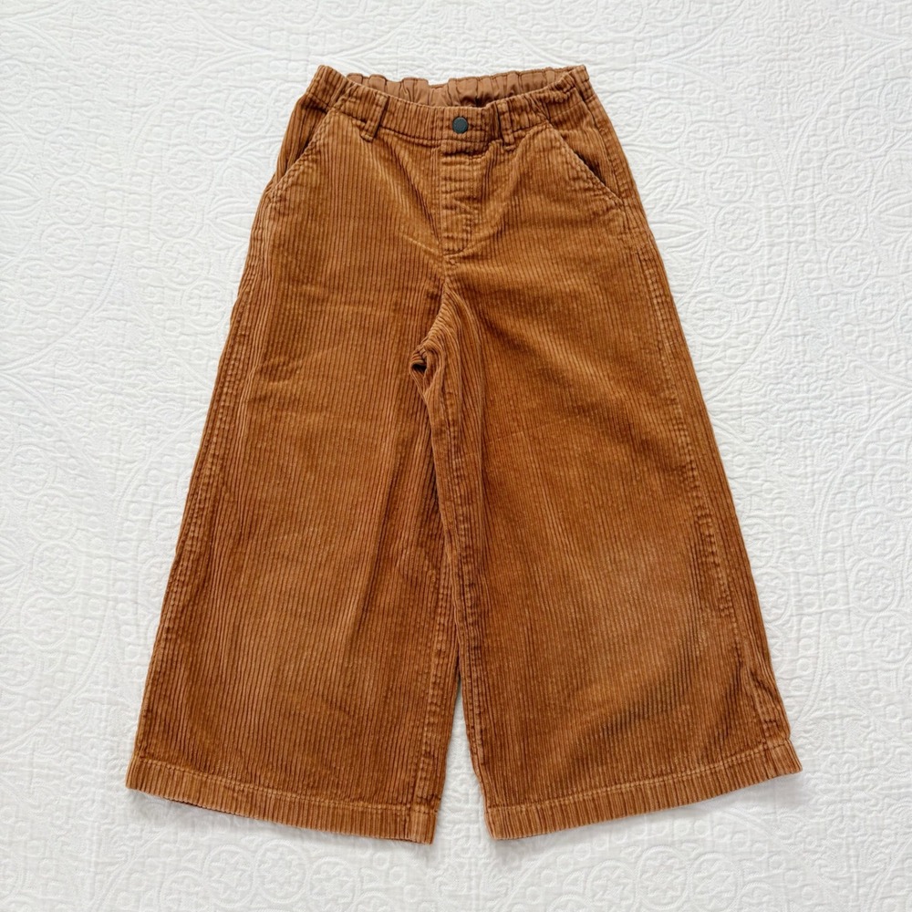 Uniqlo Kids' Wide Leg Corduroy Pull On Pants Sz 140 9-10